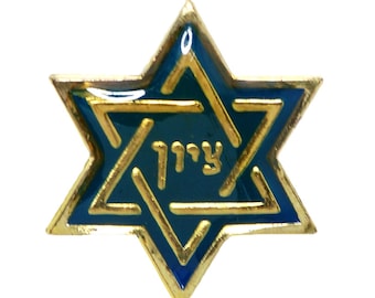 Israel Star of David Flag Metal Enamel Pin Badge 