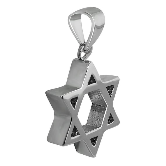 Collana Con Ciondolo In Argento 925 Raffigurante La Stella Di David/Magen David, Simbolo Ebraico Di Israele. - Italia - Foto 3