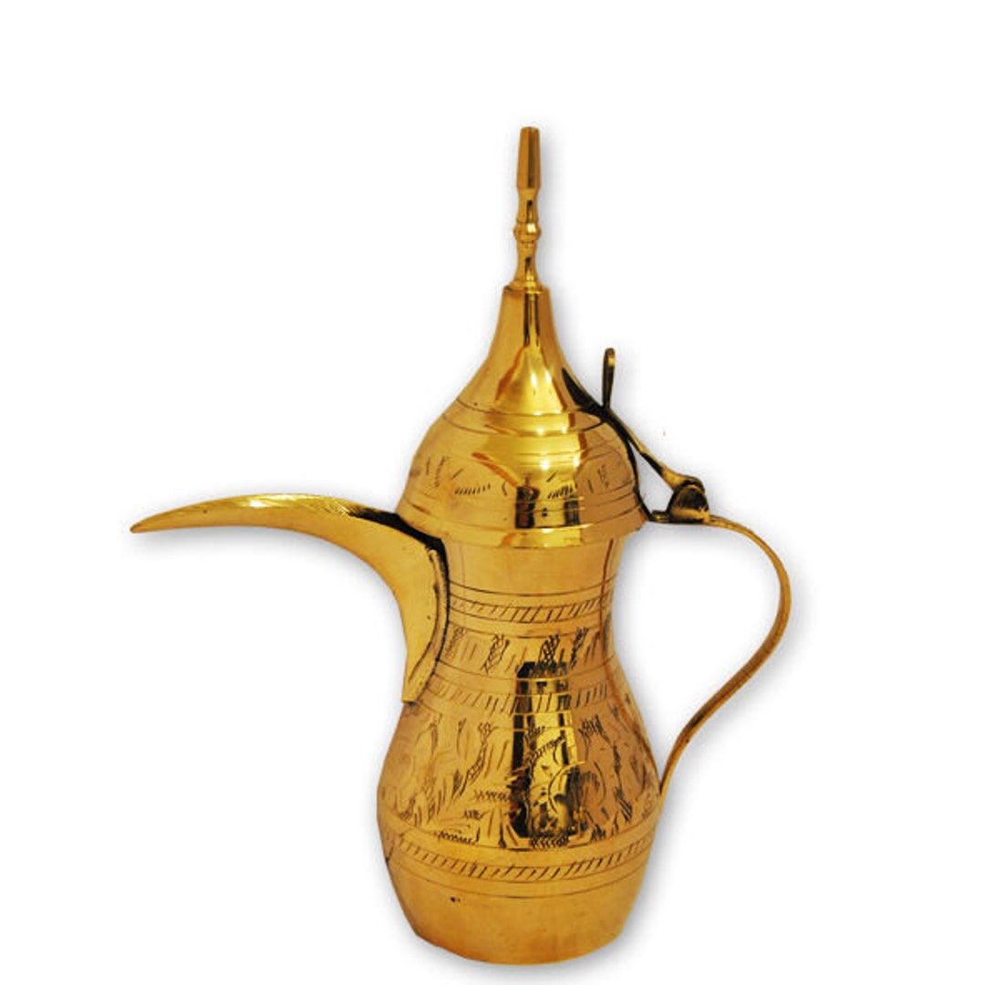 Brass Copper Authentic 11 Inch Height Genuine Arabic Dallah Israel ...