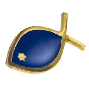Grafted in Messianic Enamel Badge Lapel Pin Menorah Star Of David Fish Judaica