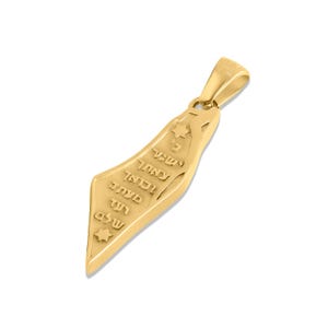 18K Gold gefülltes ISRAEL-KARTEN-Gebietsanhänger mit hebräischem Segen für die Straße, personalisiertes Israel-Geschenk gelobte Landgeschenk-Halskette