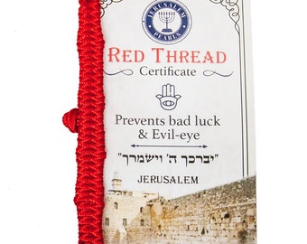 Red Braided Thick Evil Eye Thread Bracelet From Rachel Tomb Blessed Red String Sizeble Fashion Kabbalah Hebrew & English Bracelet