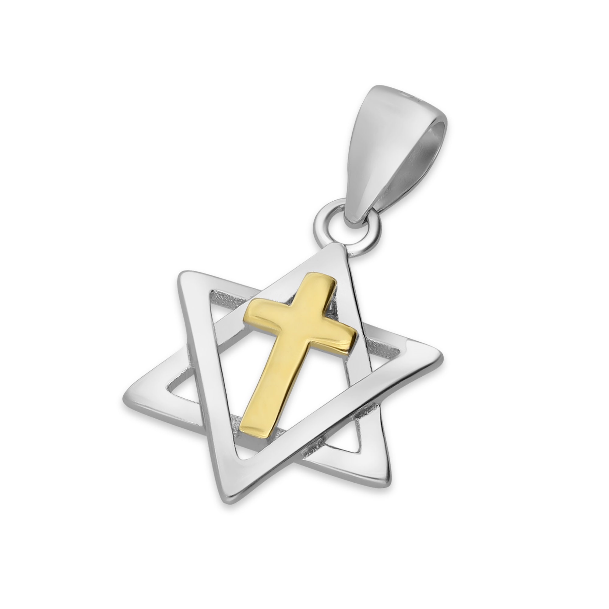 Star of David Cross Pendant - Etsy