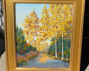 Leyon Randall, early California artist, oil/board 20 x 24