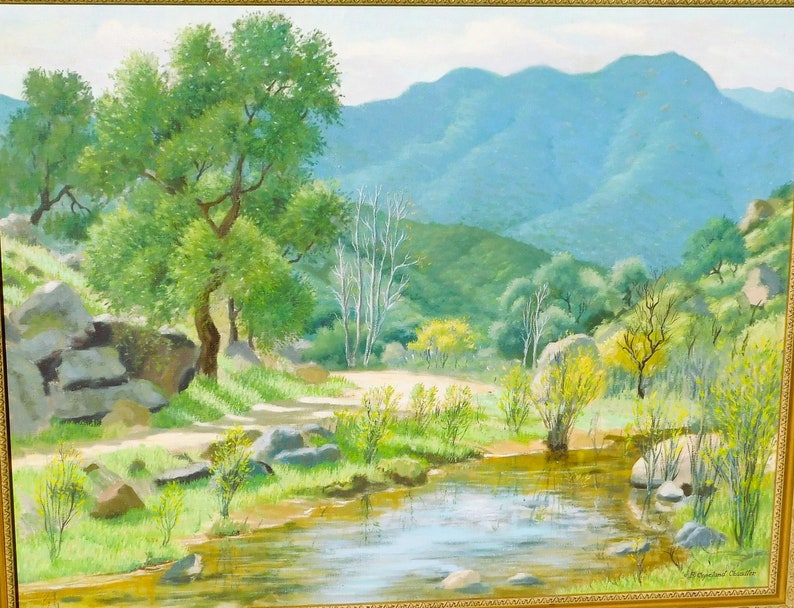 Floyd Copeland Chandler B.1920 Early San Diego Artist, Oil/canvas 28 X