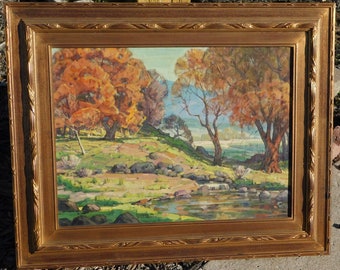 Eugene Frandzen, b.1893 early CA artist, oil/canvas 18 x 24