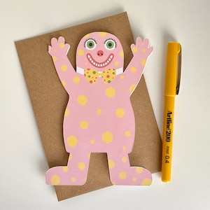 Mr Blobby Card | 90’s | Retro | British TV | 90s TV | Birthday Card | Greetings Card