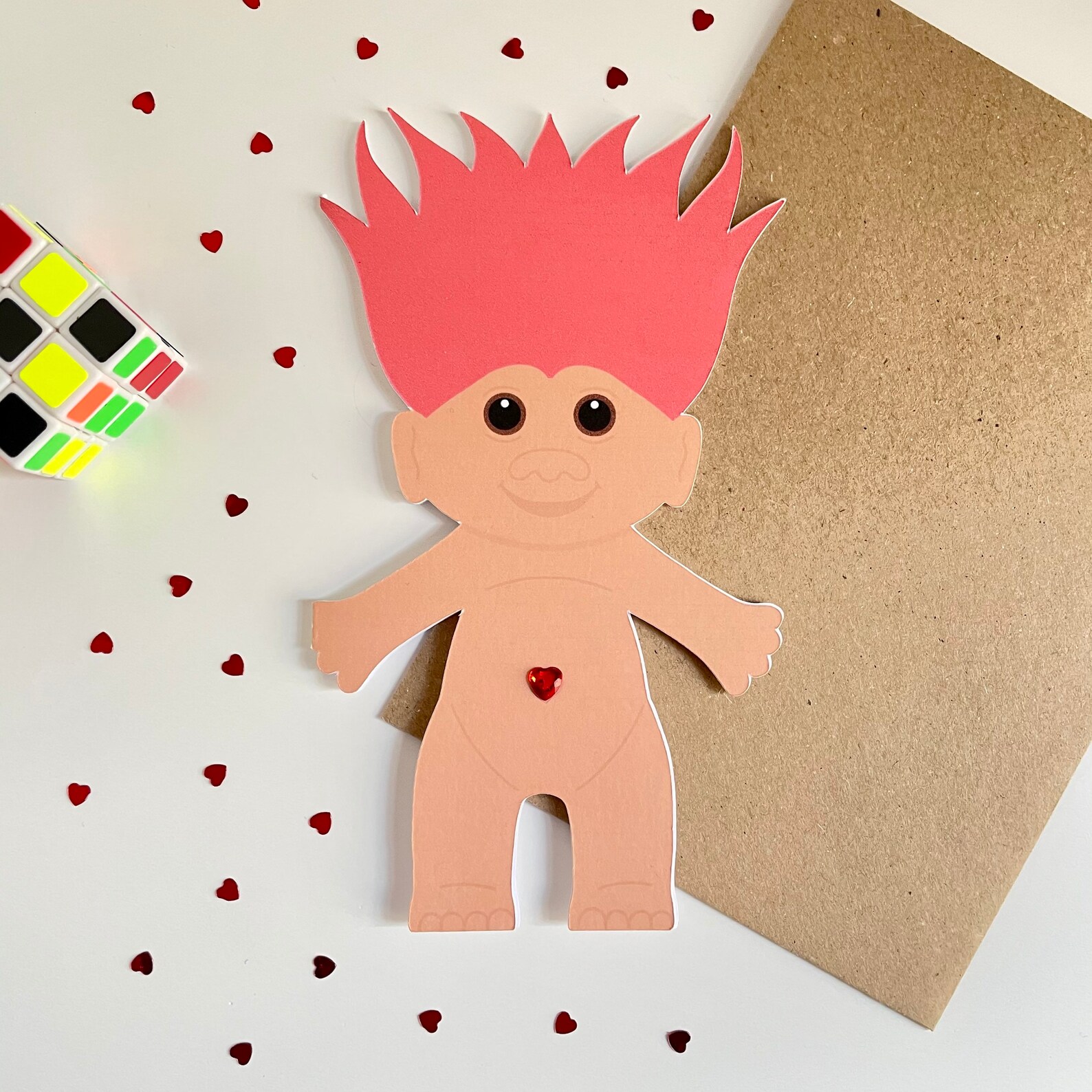 Troll Puppe Jahrestagskarte 90er Karte 80er-Jahre-Karte | Etsy