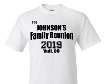 Custom Family Reunion Shirts, Make Family Reunion Shirts, Reunion Shirts with Date and Location