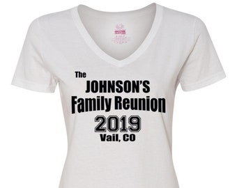 Custom Family Reunion Shirt, Family Reunion Shirt with date and location, Make Family Reunion Shirts