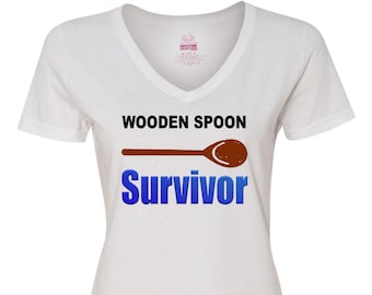 Houten Spoon Survivor Shirt, Houten Lepel Gift Shirt, Grappig Cadeau voor Meisje
