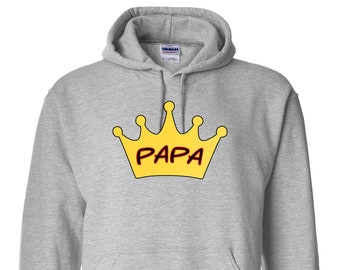 Papa with crown hoodie, Papa Sweatshirt, Father's Day Gift