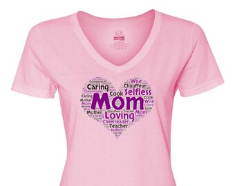 Mom T-Shirt, Mother's Day Shirt, Mom Heart Shirt, Gift Idea for Mom