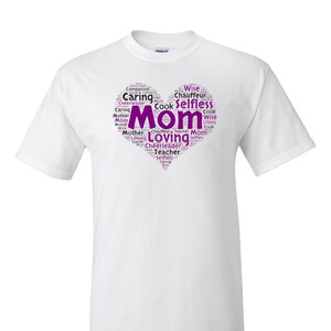Mom Heart Shirt, Gift Idea for Mom, Mothers Day Gift, Mom Birthday Gift