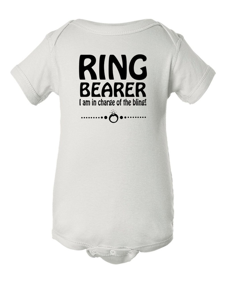 Ring Bearer Toddler Bodysuit Cute Ring Bearer Shirt Ring Bearer I am in Charge of the Bling Bodysuit Ring Bearer Baby