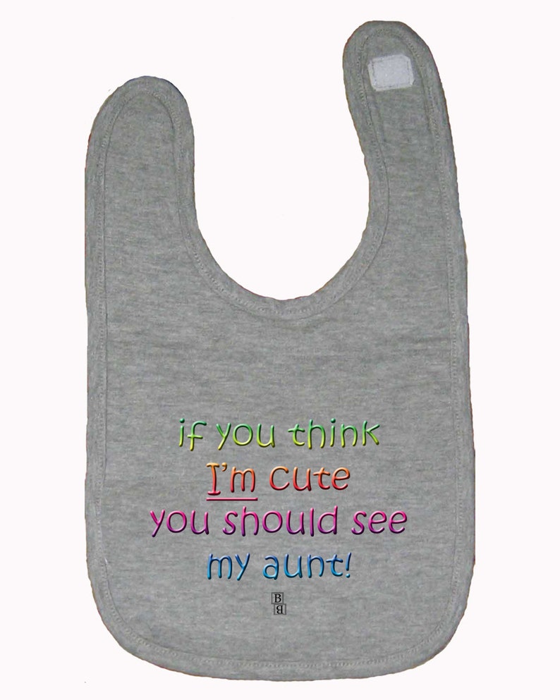 Toddler & Baby Bibs Burp Cloths Aunt I May Have A Small Finger But My Aunt Wrapped Around It Cotton Baby Items For Baby Girl & Boy White Soft Pink Design Only