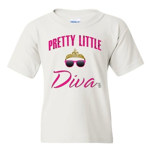 Pretty Little Diva Girls T-Shirt, Princess T-Shirt, Diva T-Shirt