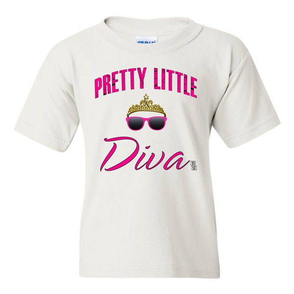 Pretty Little Diva Girls T-Shirt, Princess T-Shirt, Diva T-Shirt