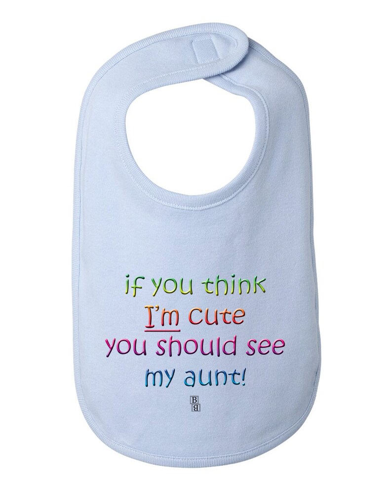 Toddler & Baby Bibs Burp Cloths Aunt I May Have A Small Finger But My Aunt Wrapped Around It Cotton Baby Items For Baby Girl & Boy White Soft Pink Design Only