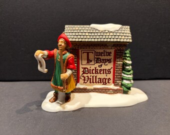 Department 56 Dickens Village The 12 Days of Dickens' Village Sign Accessory