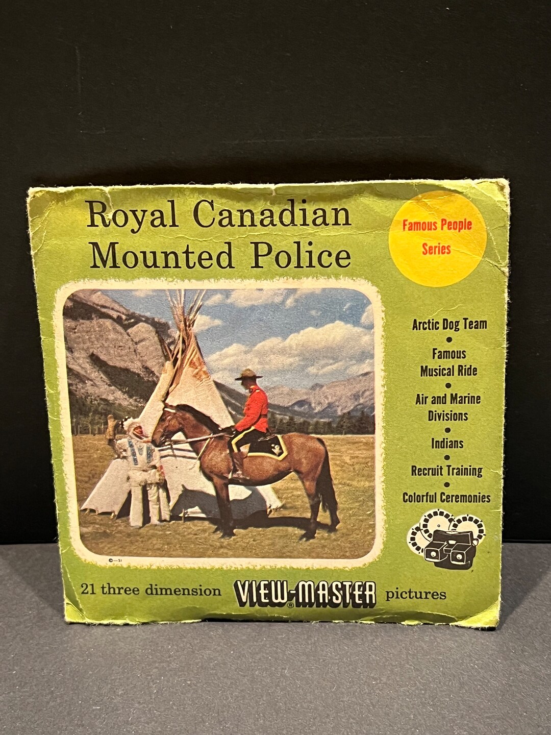 Vintage Royal Canadian Mounted Policefamous People Series GAF View