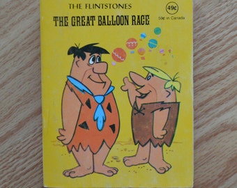Vintage 1977 Hanna-Barbera The Flintsotnes The Great Balloon Race-Little Book