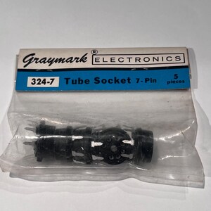 New Old Stock Graymark Electronics 7 Pin Tube Socket #324-7 Package of 5