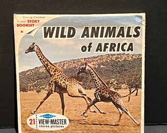 Vintage B618 Wild Animals of Africa GAF View Master Reels-Set B