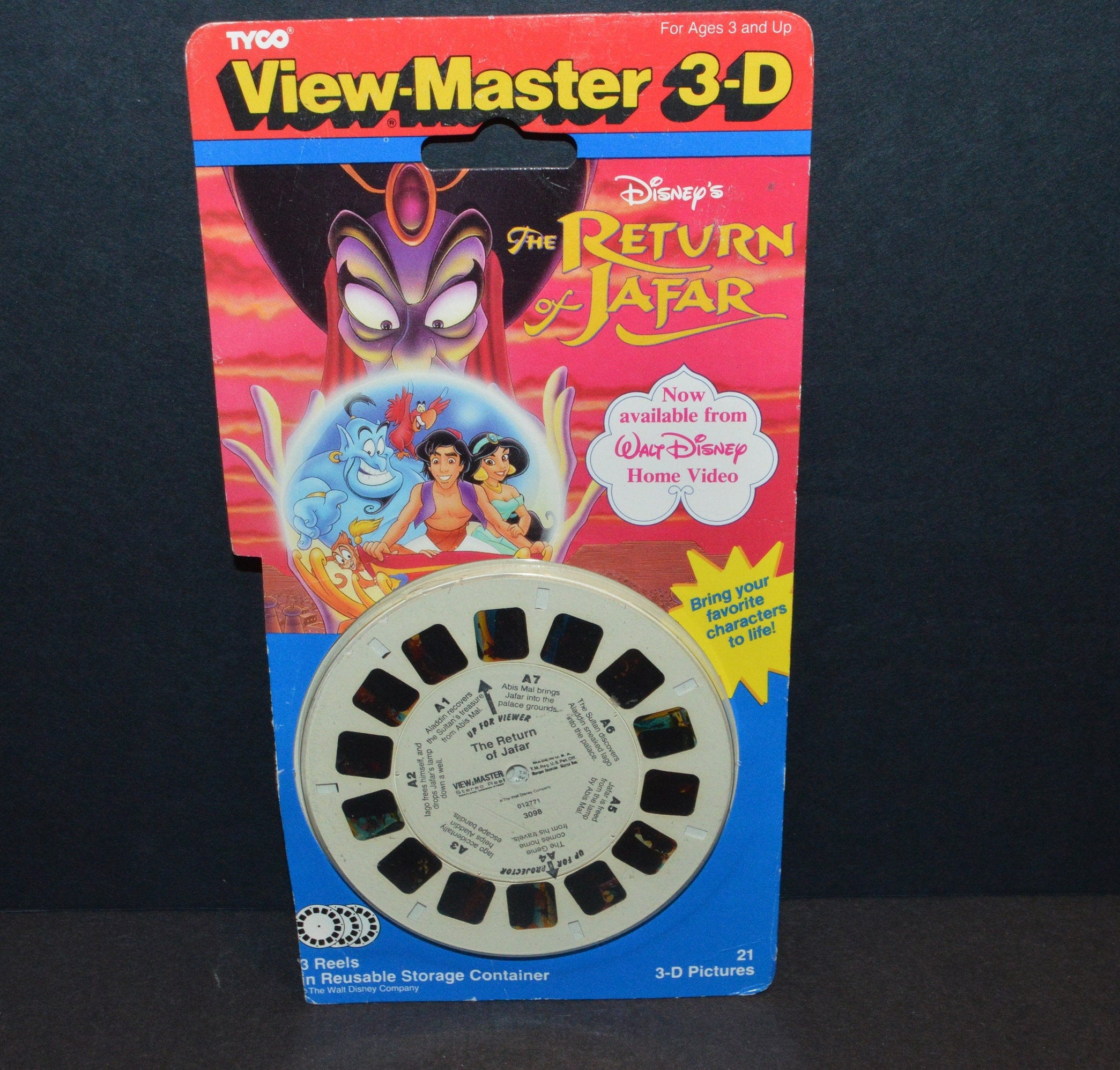 Vintage 1990's Walt Disney's Aladdin the Return of Jafar View Master Reels  3098 