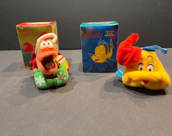 McDonalds 1989 Sebastian and Flounder Ornaments from Disney's Little Mermaid