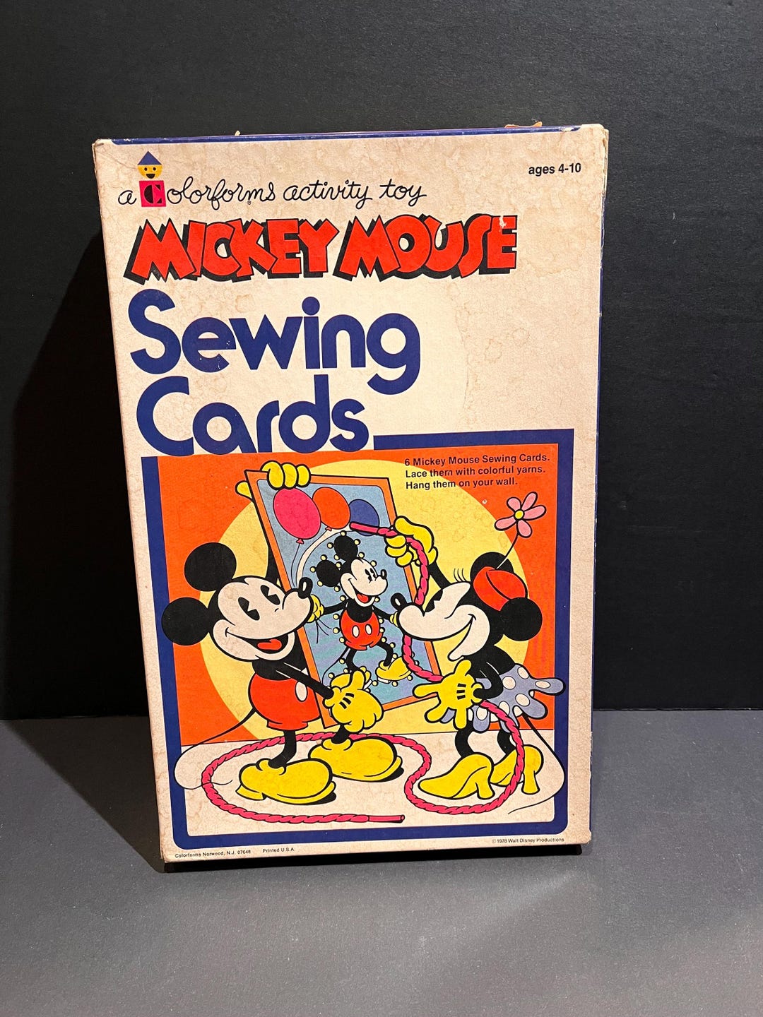 1978 Walt Disney Mickey Mouse Colorforms Sewing Cards-a - Etsy