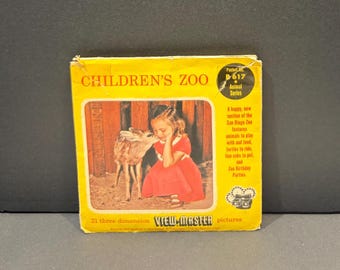 Vintage B617  United States Travel-San Diego Children's Zoo GAF View Master Reels-Set B