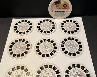 Vintage Television Showtime 12 View Master Reels-Flipper-Family Affair-Bonanza-Mod Squad-Beverly Hillbillies-Julia