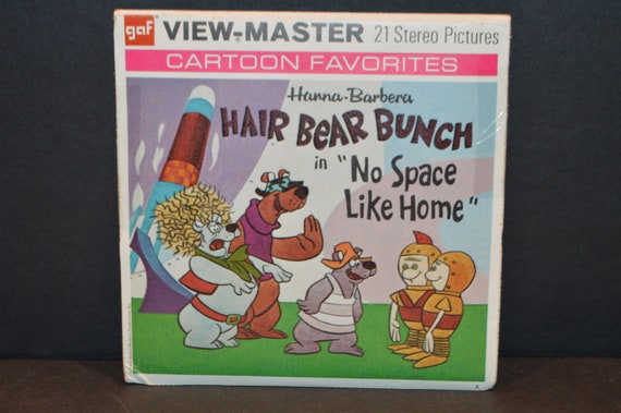 Vintage B552 Cartoon Favorites the Hair Bear Bunch-no Space Like Home-hanna  Barbera GAF View Master Reels 