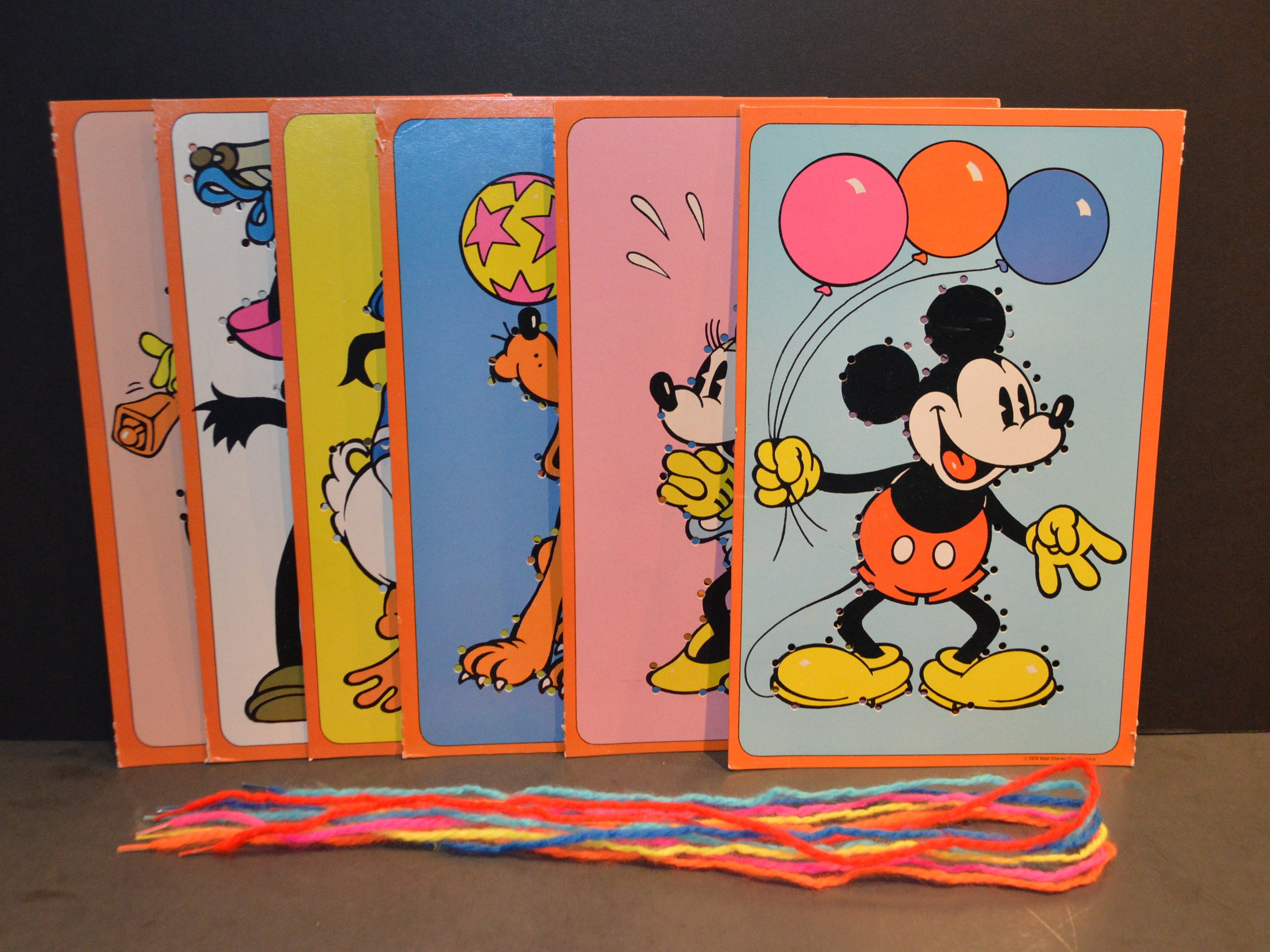 1978 Walt Disney Mickey Mouse Colorforms Sewing Cards-a - Etsy