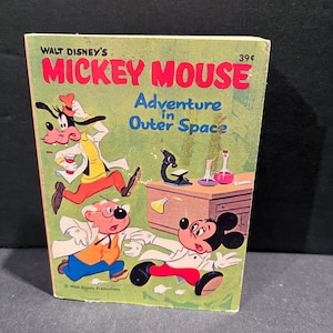 Vintage 1968 Mickey Mouse Adventure in Outer Space Big Little Book