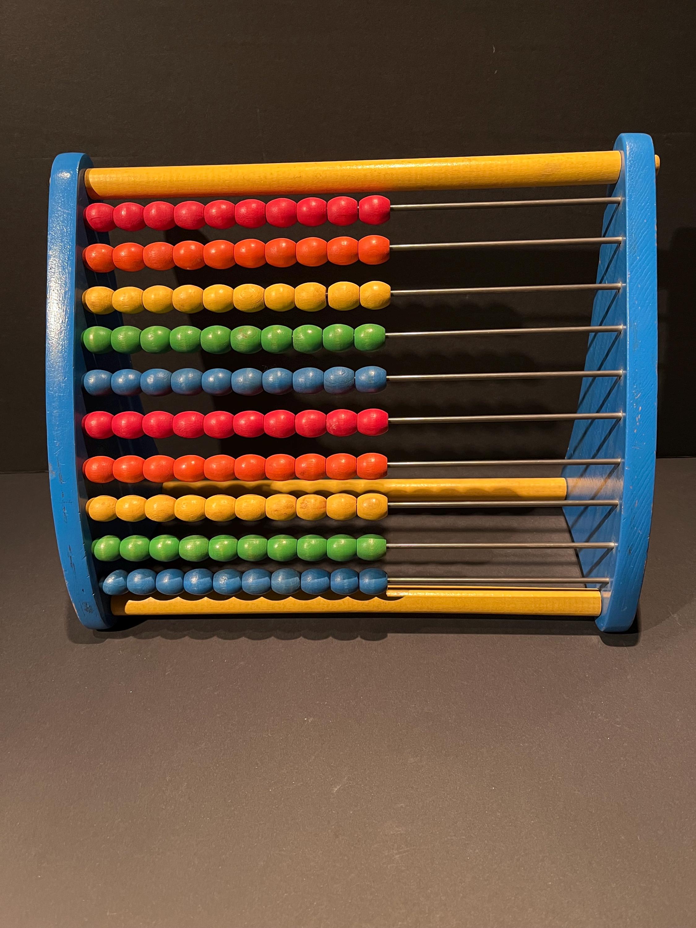 Vintage Playskool Wood Toy Abacus