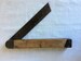 Vintage woodworking tool, a French country pocket try square 