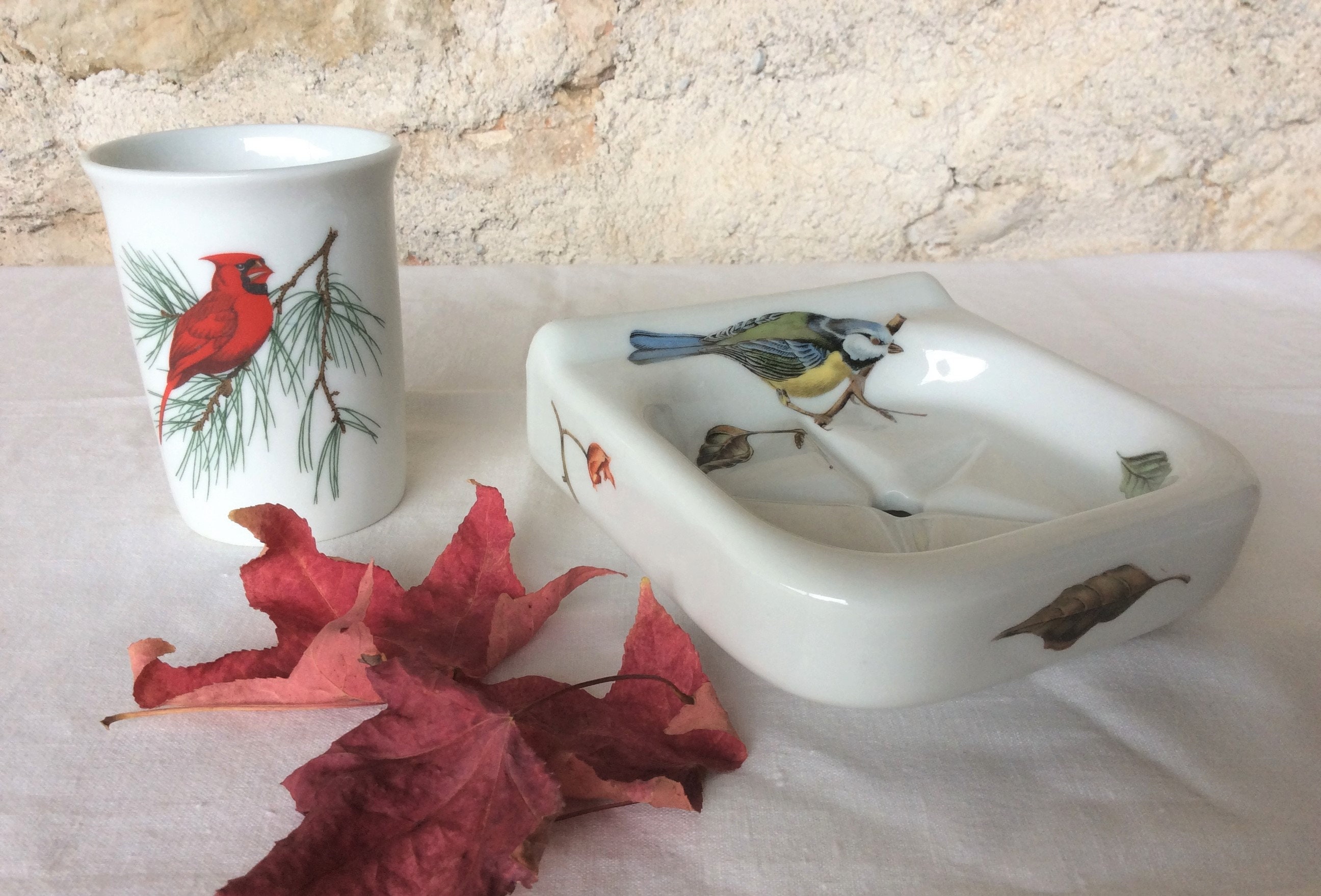 Savon Vintage et Porte-Brosse à Dents, Français Porcelaine de Limoges