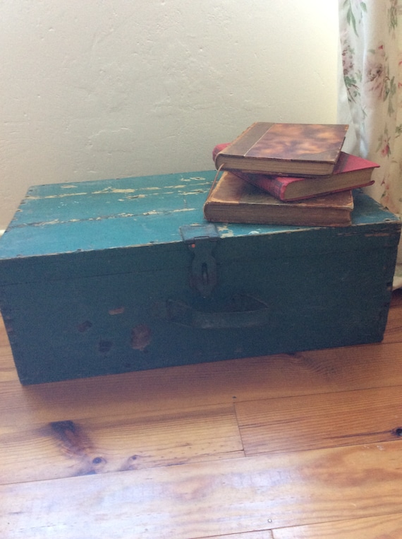 Antique Large Wooden Treasure Chests Rustic Vintage Jewellery Trinket Boxes 35cm