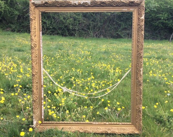 Antique Picture Frame a Large Ornate Gold French Frame Etsy