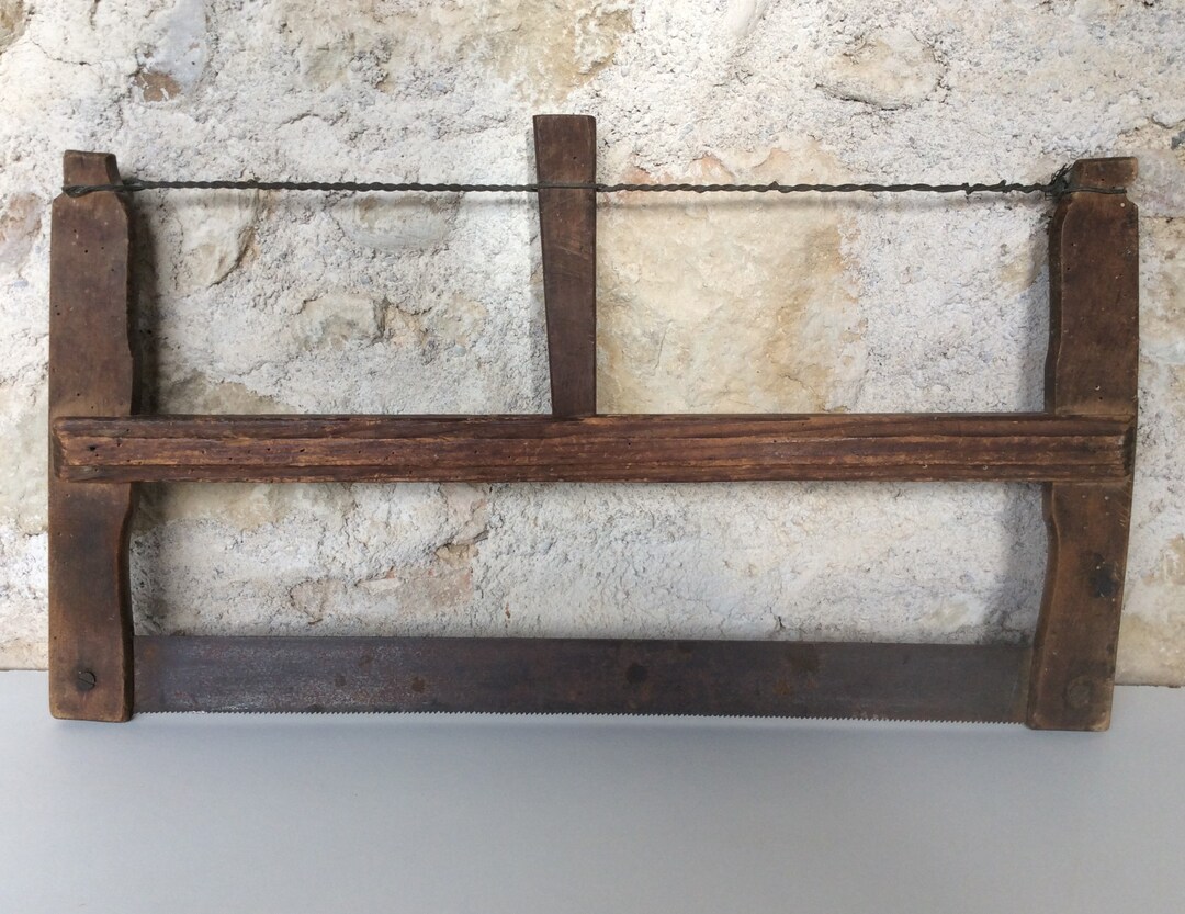 Antique Bow Saw, a Rustic French Wooden Frame Saw - Etsy