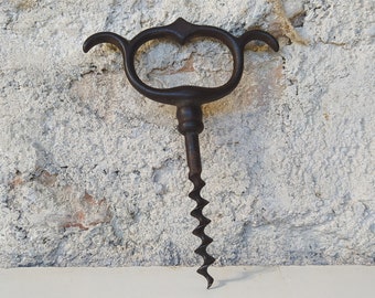 Vintage corkscrew, a French metal wine bottle opener