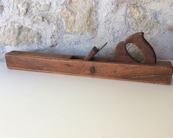 Vintage French wood plane, a large woodworking tool