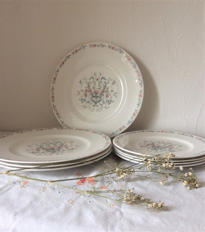 Vintage Ridgway Pavan plates bone china dinner and dessert plates