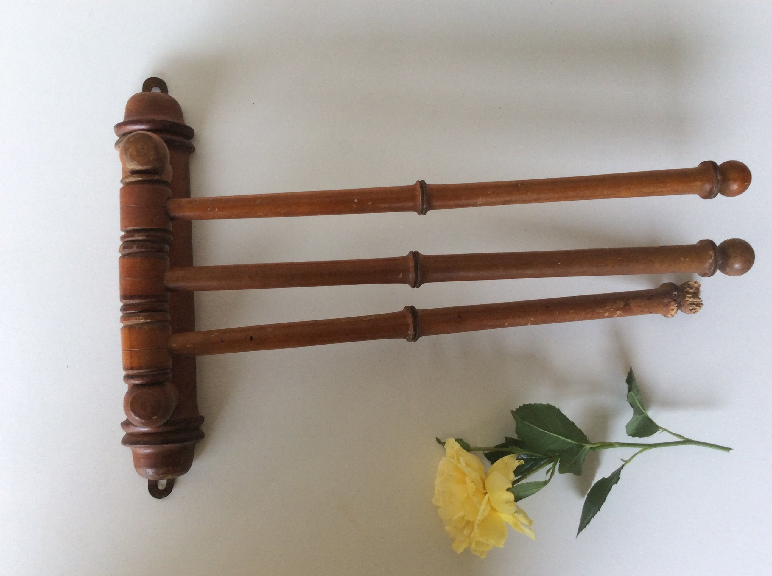 Porte-Serviettes Vintage, Porte-Serviettes en Faux Bambou Français