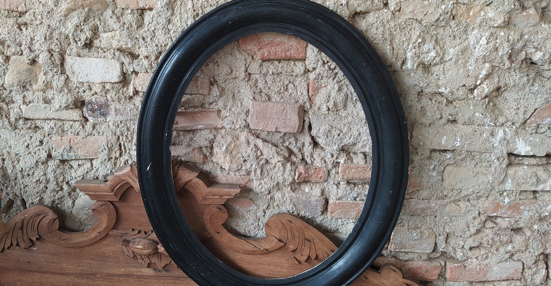 Antique Oval Picture Frame, a Large Black French Frame Etsy