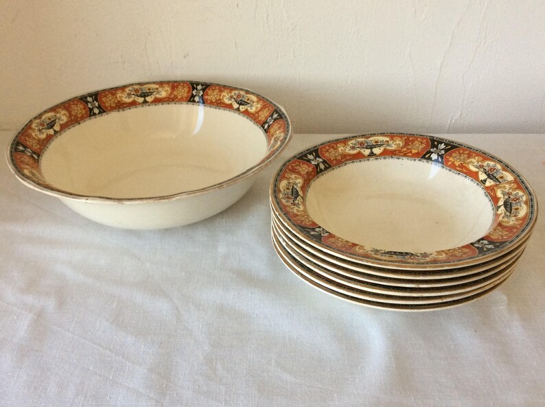 Vintage dessert bowls a vintage dessert set of 6 dishes and 1 Etsy