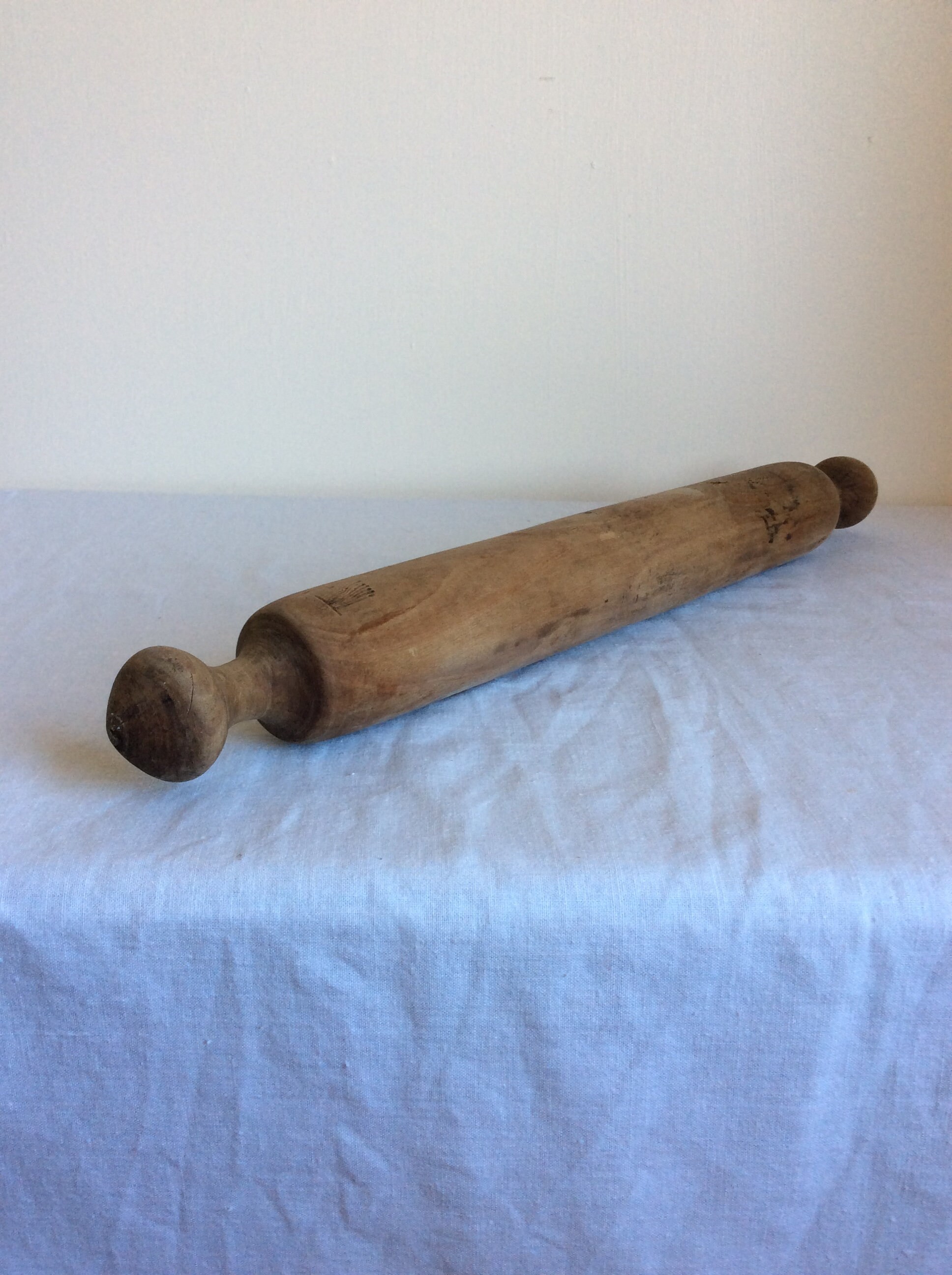 Vintage wooden rolling pin French country kitchen pastry Etsy