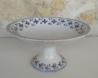 Antique cake stand, a French Moulin des Loups pedestal stand